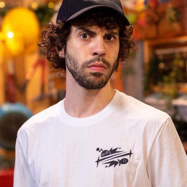 T-SHIRT UNISEX - "Nuovo Logo" F/R B/N - Bianca