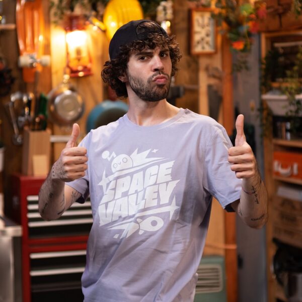 T-SHIRT UNISEX - "Nuovo Logo" B/N - Lavender