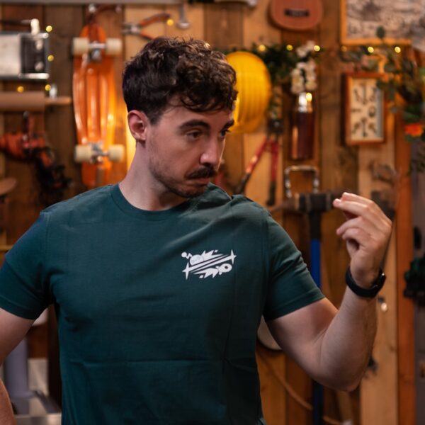 T-SHIRT UNISEX - "Nuovo Logo" F/R B/N - Bottle Green