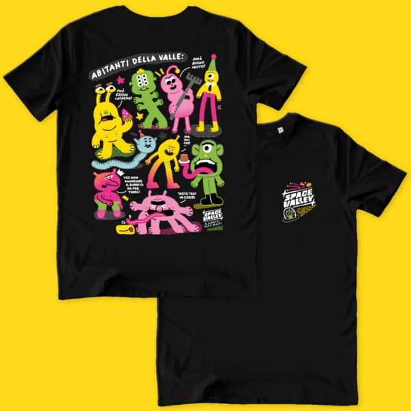 T-SHIRT UNISEX - "Abitanti della Valle - Abitanti - black