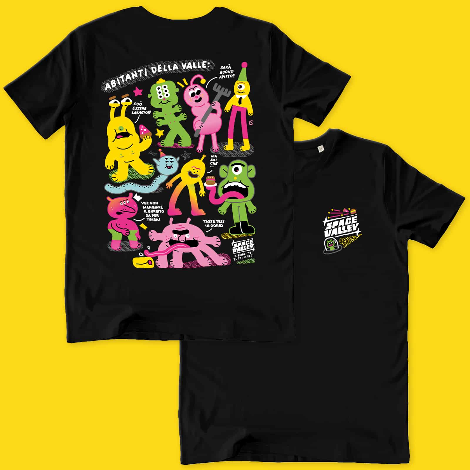 T-SHIRT UNISEX - ABITANTI black