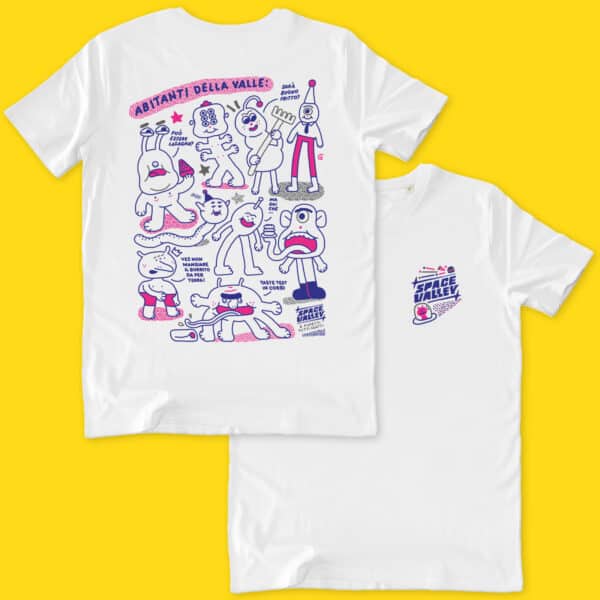 T-SHIRT UNISEX - "Abitanti della Valle - Abitanti - white